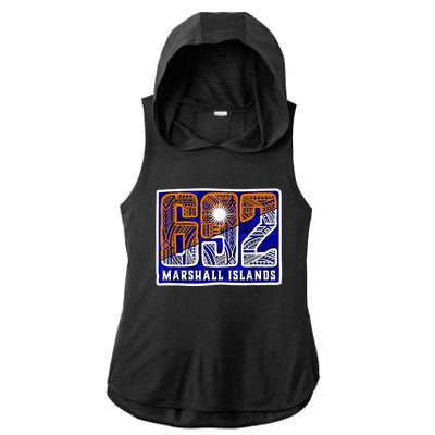 Marshall Islands 692 Ladies PosiCharge Tri-Blend Wicking Draft Hoodie Tank