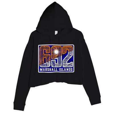 Marshall Islands 692 Crop Fleece Hoodie