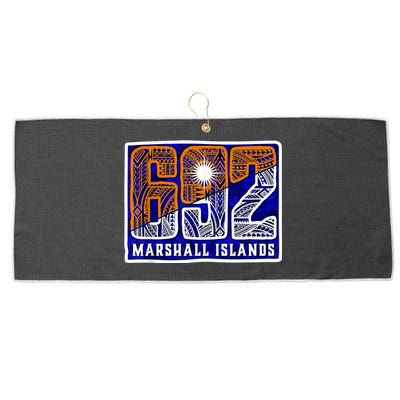 Marshall Islands 692 Large Microfiber Waffle Golf Towel