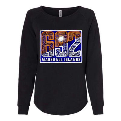 Marshall Islands 692 Womens California Wash Sweatshirt