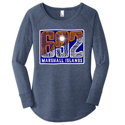 Marshall Islands 692 Women's Perfect Tri Tunic Long Sleeve Shirt