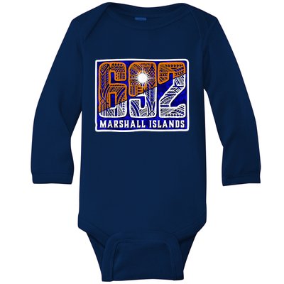 Marshall Islands 692 Baby Long Sleeve Bodysuit