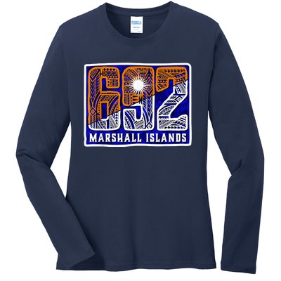 Marshall Islands 692 Ladies Long Sleeve Shirt