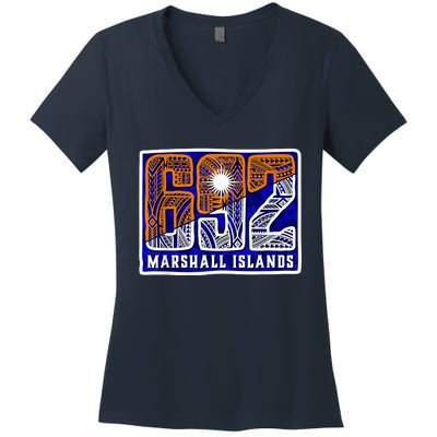 Marshall Islands 692 Women's V-Neck T-Shirt