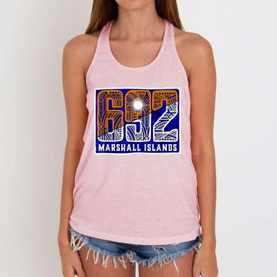 Marshall Islands 692 Women's Knotted Racerback Tank