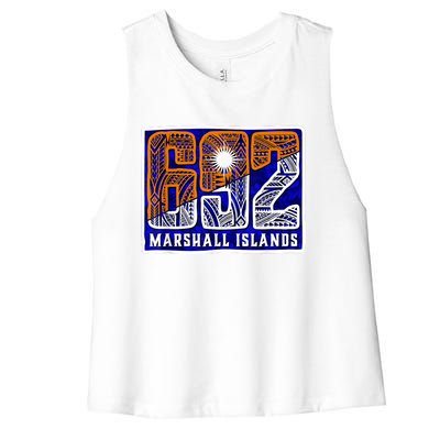 Marshall Islands 692 Women's Racerback Cropped Tank