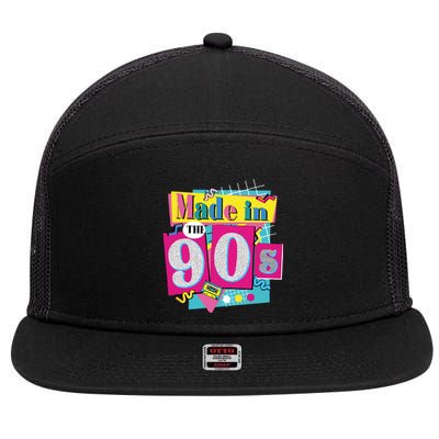 Made In 90s Birthday 7 Panel Mesh Trucker Snapback Hat