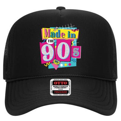 Made In 90s Birthday High Crown Mesh Back Trucker Hat