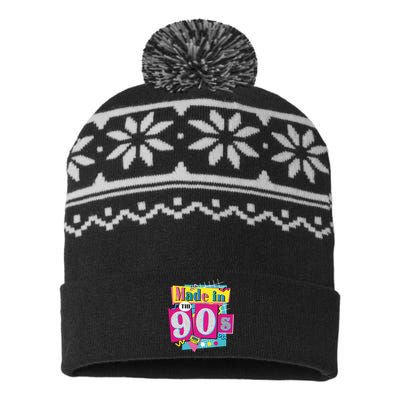 Made In 90s Birthday USA-Made Snowflake Beanie