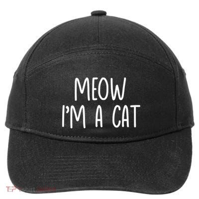 Meow IM A Cat 7-Panel Snapback Hat