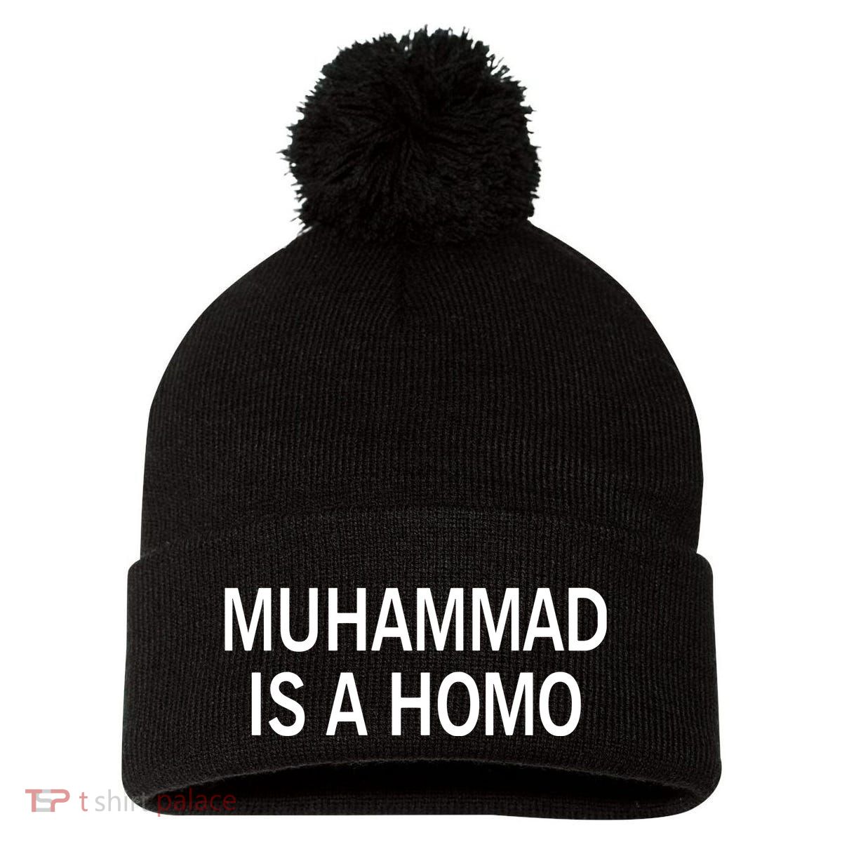 Muhammad Is A Homo Pom Pom 12in Knit Beanie