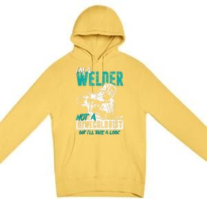 Men Im A Welder Not A Gynecologist Funny Welding Premium Pullover Hoodie