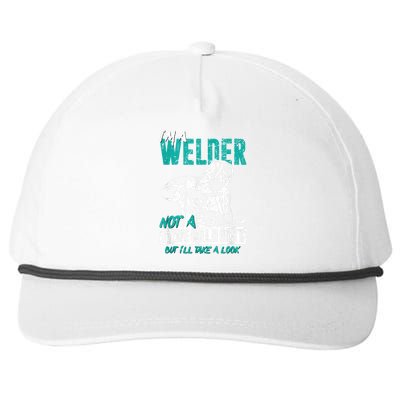 Men Im A Welder Not A Gynecologist Funny Welding Snapback Five-Panel Rope Hat