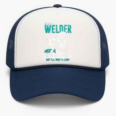 Men Im A Welder Not A Gynecologist Funny Welding Trucker Hat