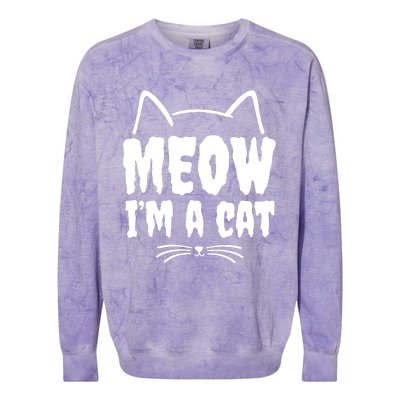 Meow IM A Cat Colorblast Crewneck Sweatshirt