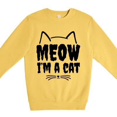 Meow IM A Cat Premium Crewneck Sweatshirt