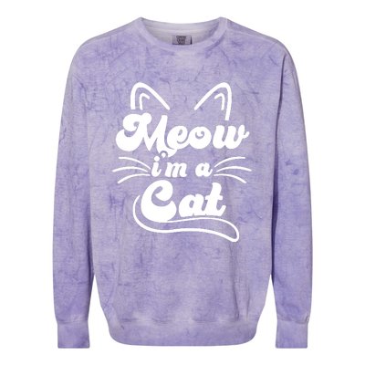 Meow IM A Cat Colorblast Crewneck Sweatshirt