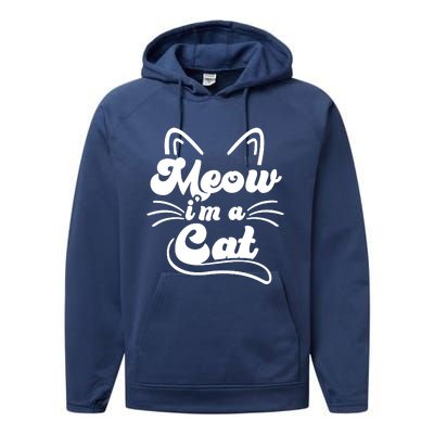 Meow IM A Cat Performance Fleece Hoodie