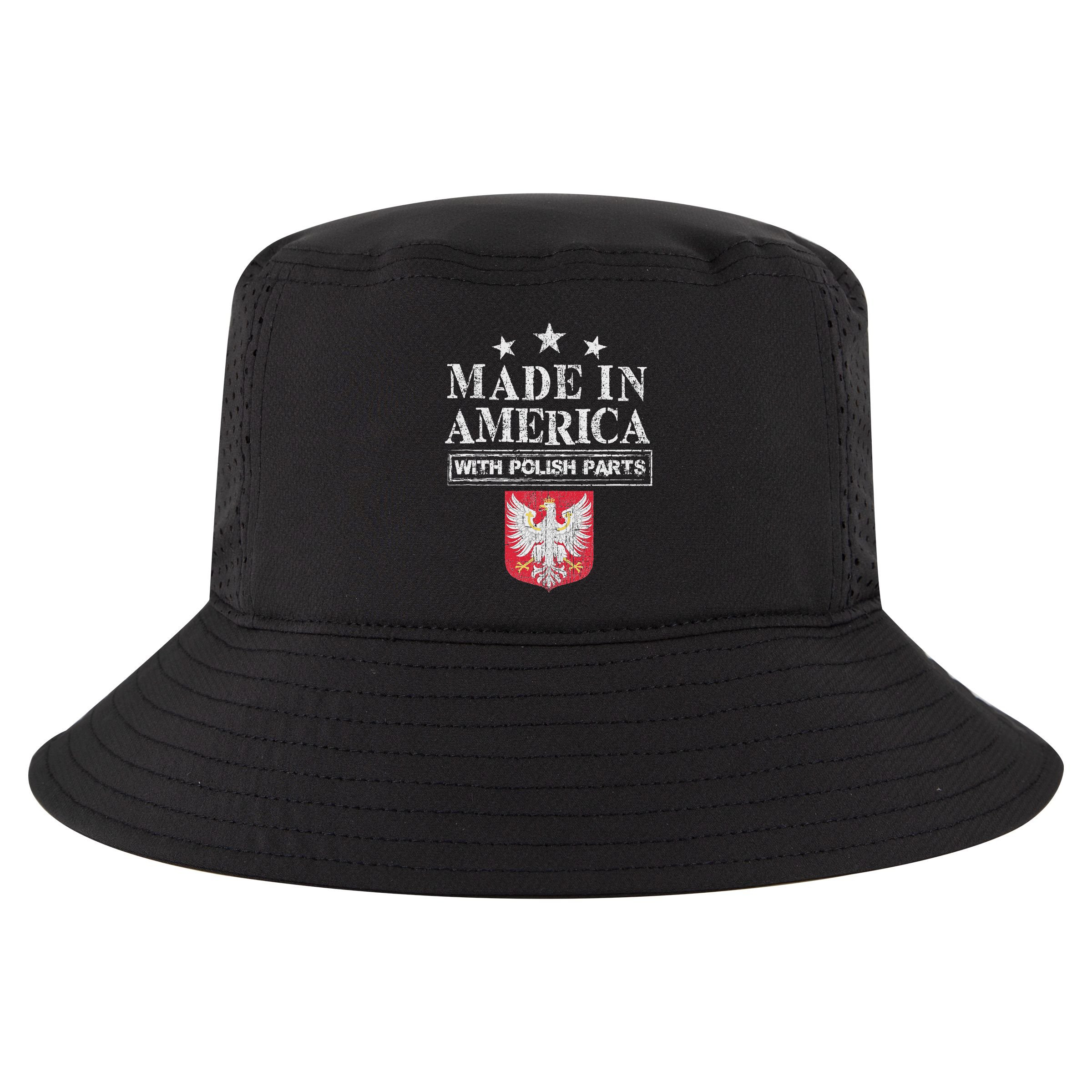 Made In America With Polish Parts Pride Poland Immigra Cool Comfort Performance Bucket Hat