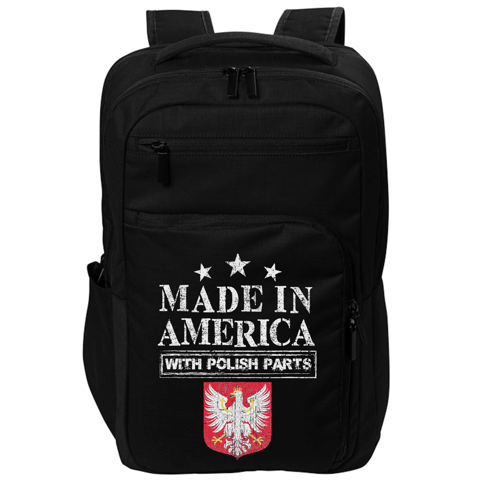 Made In America With Polish Parts Pride Poland Immigra Impact Tech Backpack