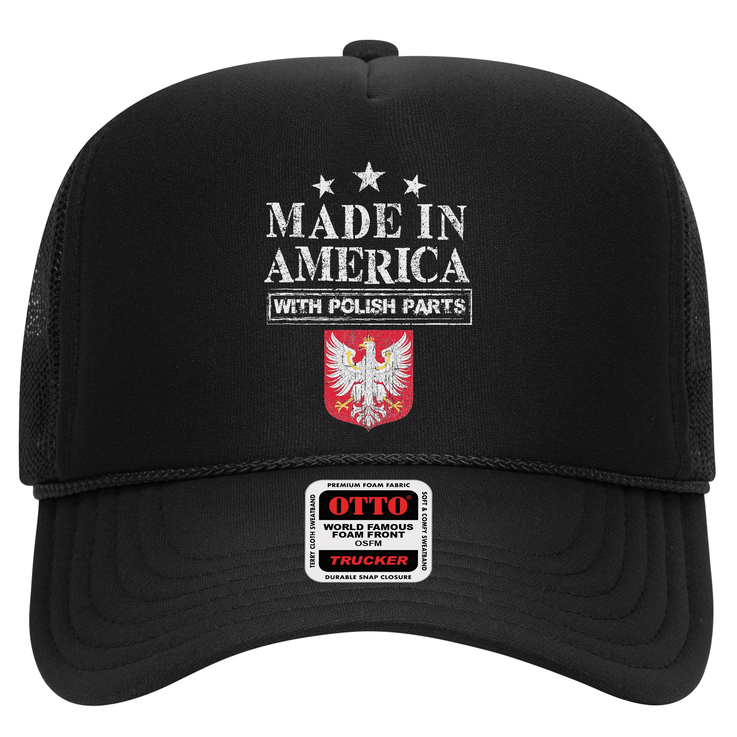 Made In America With Polish Parts Pride Poland Immigra Hat