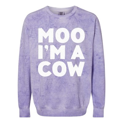 Moo IM A Cow Cow Costume Colorblast Crewneck Sweatshirt