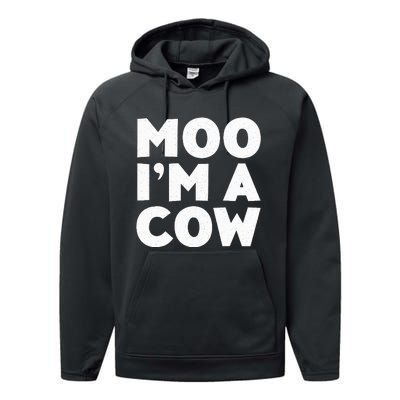 Moo IM A Cow Cow Costume Performance Fleece Hoodie