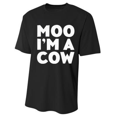 Moo IM A Cow Cow Costume Performance Sprint T-Shirt