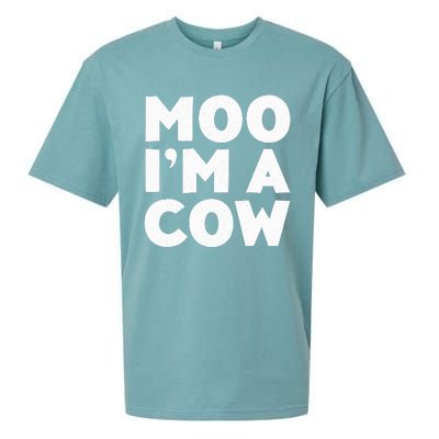 Moo IM A Cow Cow Costume Sueded Cloud Jersey T-Shirt