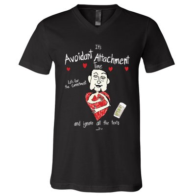 Marcuspork Its Avoidant Attachment Time Lets Fear The Commitment And Ignore V-Neck T-Shirt