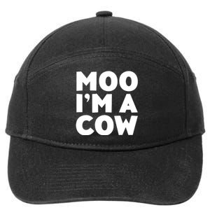 Moo Im A Cow Costume 7-Panel Snapback Hat