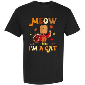 Meow I'm A Cat Retro Turkey happy Thanksgiving Garment-Dyed Heavyweight T-Shirt