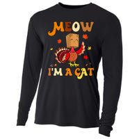 Meow I'm A Cat Retro Turkey happy Thanksgiving Cooling Performance Long Sleeve Crew