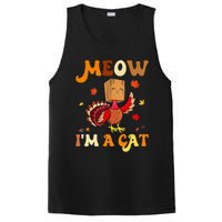 Meow I'm A Cat Retro Turkey happy Thanksgiving PosiCharge Competitor Tank