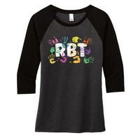 Mental Illness Awareness Registered Behavior Technician RBT Women's Tri-Blend 3/4-Sleeve Raglan Shirt