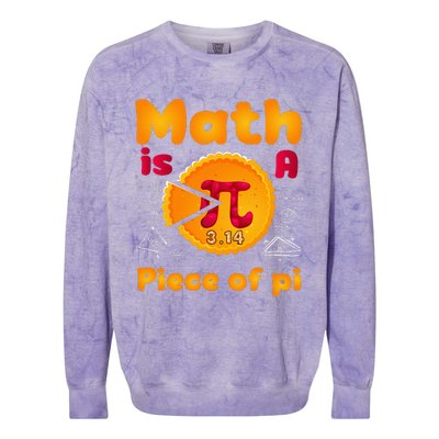 Math is a Piece of Pie happy pi day mathematic math teacher Colorblast Crewneck Sweatshirt