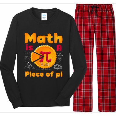 Math is a Piece of Pie happy pi day mathematic math teacher Long Sleeve Pajama Set