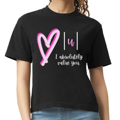 Math I Absolutely Value You Valentine's Day Math Teacher Comfort Colors Boxy T-Shirt