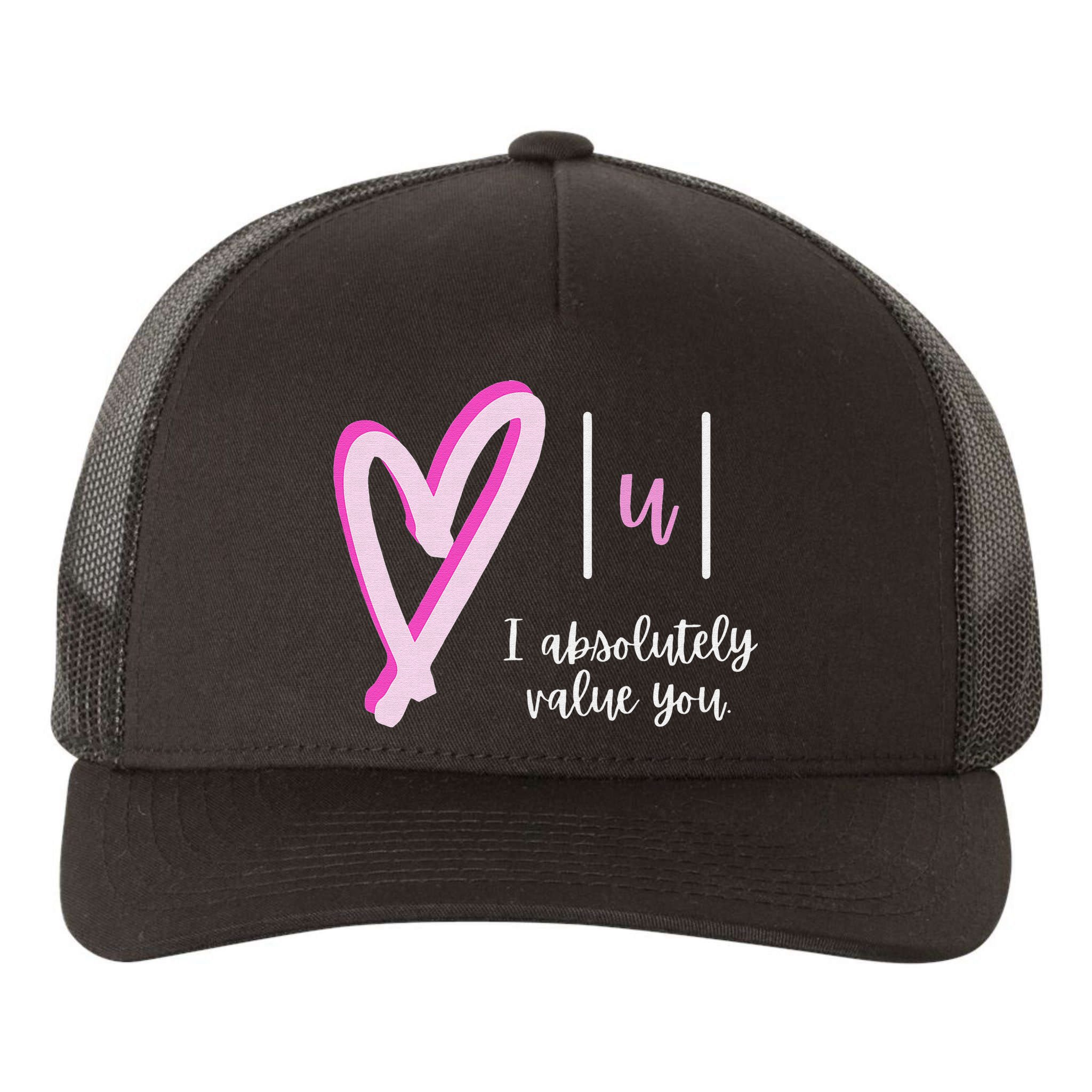 Math I Absolutely Value You Valentine's Day Math Teacher Yupoong Adult 5-Panel Trucker Hat