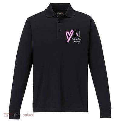 Math I Absolutely Value You Valentine's Day Math Teacher Performance Long Sleeve Polo