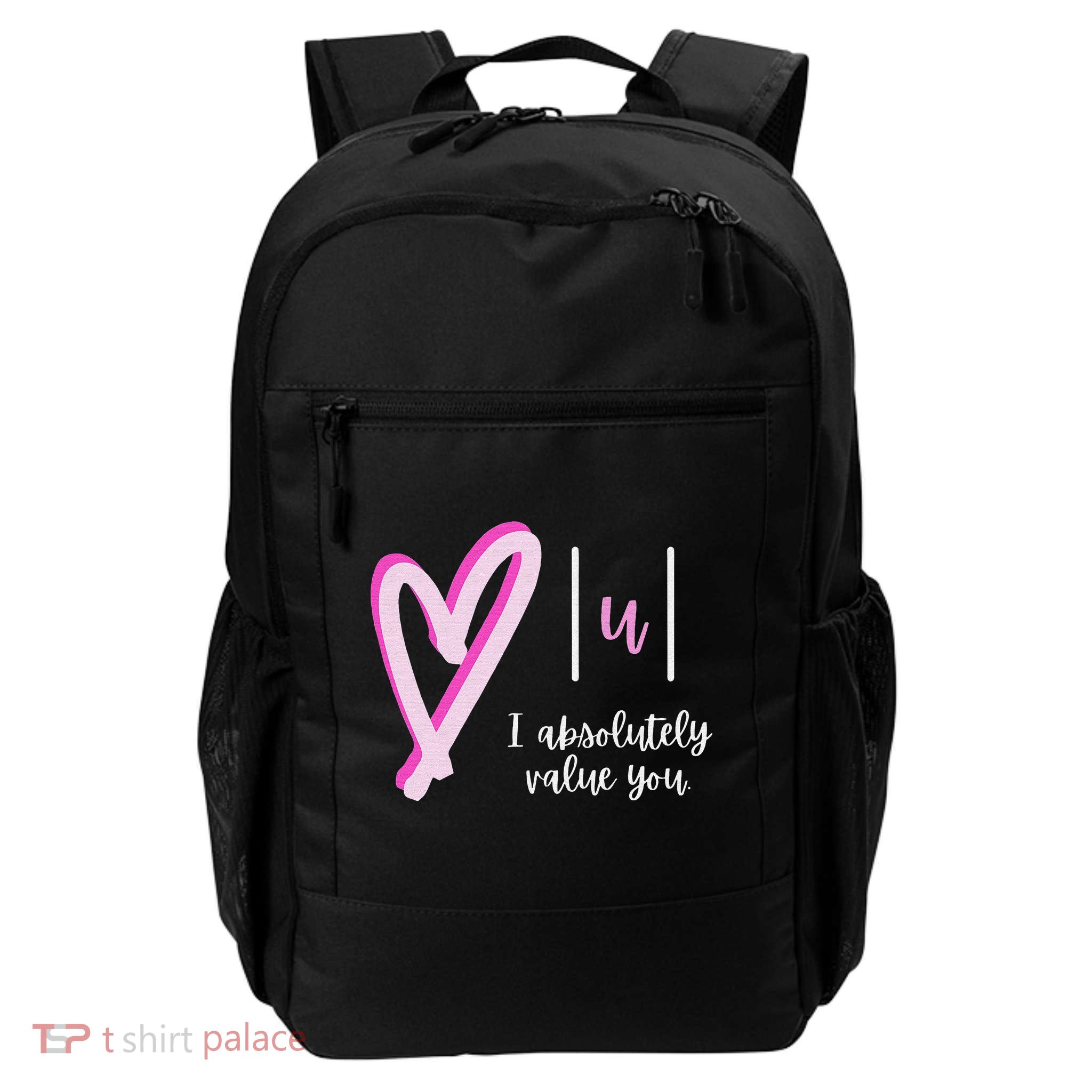 Math I Absolutely Value You Valentine's Day Math Teacher Daily Commute Backpack