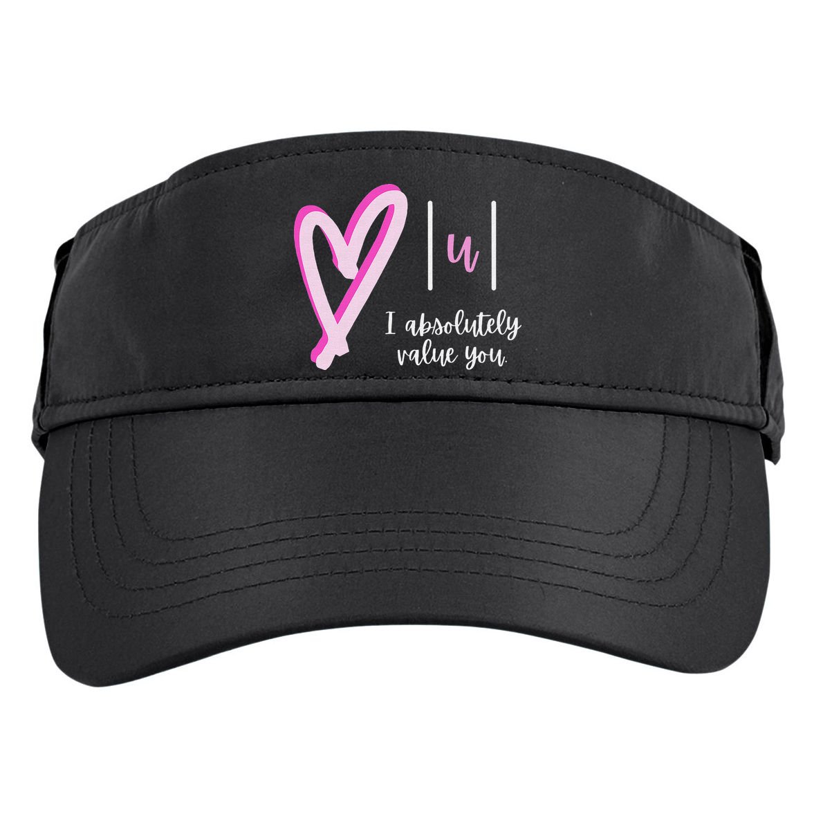 Math I Absolutely Value You Valentine's Day Math Teacher Adult Drive Performance Visor