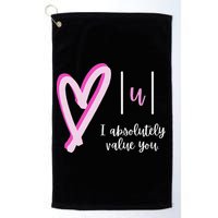 Math I Absolutely Value You Valentine's Day Math Teacher Golf Towel