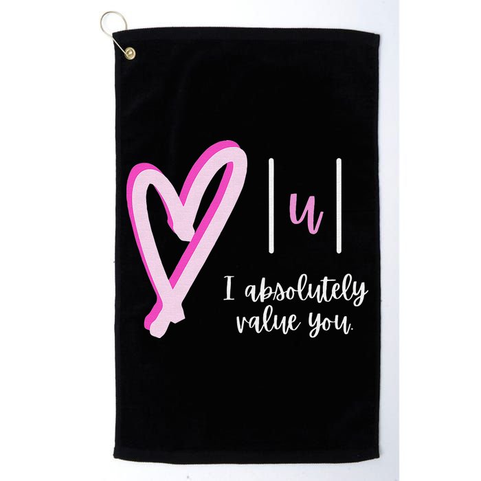 Math I Absolutely Value You Valentine's Day Math Teacher Golf Towel
