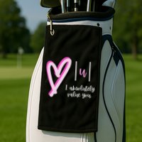 Math I Absolutely Value You Valentine's Day Math Teacher Golf Towel