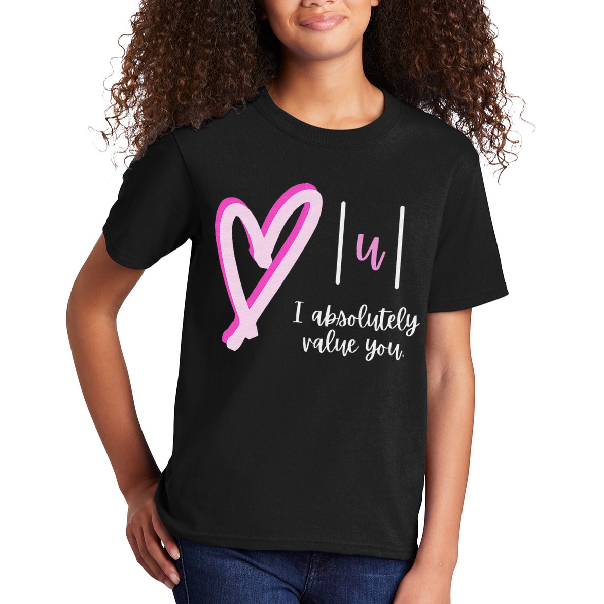 Math I Absolutely Value You Valentine's Day Math Teacher Kids T-Shirt