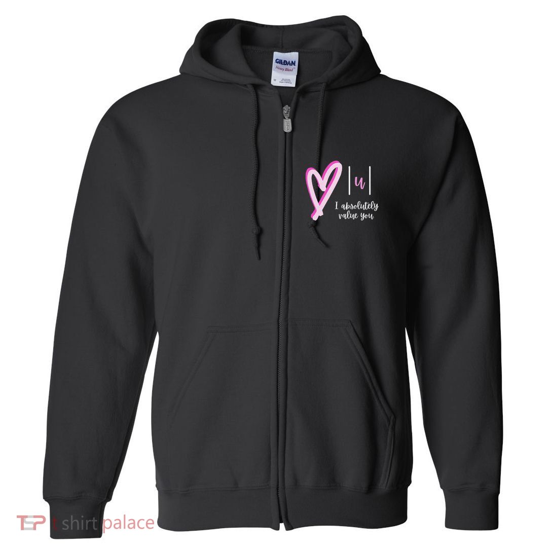 Math I Absolutely Value You Valentine's Day Math Teacher Full Zip Hoodie