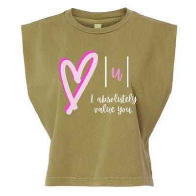 Math I Absolutely Value You Valentine's Day Math Teacher Garment-Dyed Women's Muscle Tee