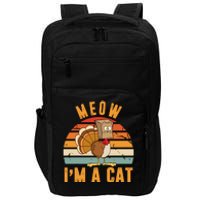 Meow I'm A Cat Retro Sunset Funny Turkey Impact Tech Backpack