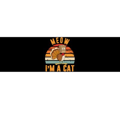 Meow I'm A Cat Retro Sunset Funny Turkey Bumper Sticker